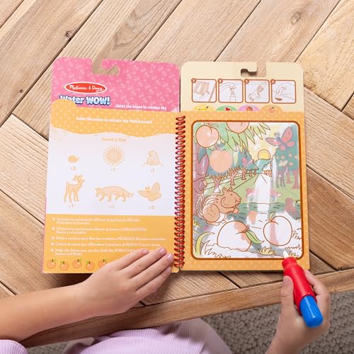 Image of Melissa & Doug Scented Water Wow! Mess Free Coloring Book, Reusable Water-Reveal Activity Pad, Fruit, Travel Toys, Party Favors, for Toddlers for Kids Ages 3+ - FSC Certified