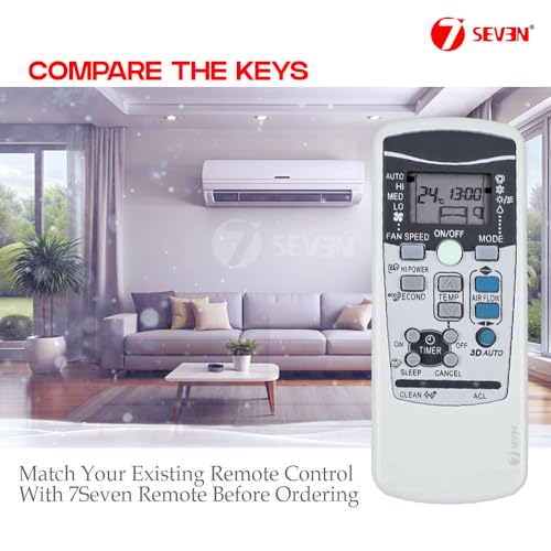 Image of 7SEVEN Replacement with Mitsubishi AC Remote with 3D AUTO Key Compatible with Mitsubishi AC Remote Control