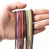 15 Pcs Multicolor Faux Suede Leather Cord for Jewelry Making, 1/8 Inch (3mm) Thin Leather String Rope for Bracelets Necklaces, Craft Cording for DIY Beading Projects, 15 Colors, 1.1 Yards (1m)
