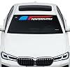 2pcs Performance Front Rear Windshield Window Banner Vinyl Decal Stickers for BMW F10 F30 E90 E60 E39 E36 E30 X1 X3 X5 X6 Z4 M3 M4 M5 (White)