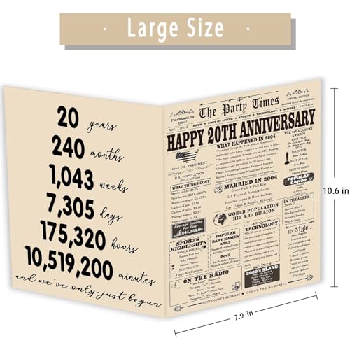 Funny-20th-Wedding-Anniversary-Card-Gifts-for-Mom-Dad-Great-20-Wedding-Years-Aday-Gift-Ideas-for-Husband-Wife-Vintage-Twenty-Years-Aday-Gifts-for-Him-Her