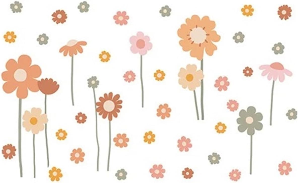 Flower Wall Stickers Floral Wall Stickers Boho Rooms Flowers Decals Room Bedroom Home Decor(S)