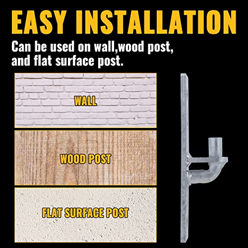 Chain Link Wall Mount Hinge, Vivida Wall Mount Hinge With 5/8" Male Hinge Pin, Galvanized Steel, 4 Pcs #TOP3