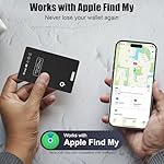 Wallet Tracking Card, Bluetooth Tracker Smart Finder for Apple Find My[MFi Certified],iPhone Card Finder Rechargeable IP68 Waterproof 0.06in Slim Keys Item Locator for Keys, Bags, Passport(iOS Only) - Image 2
