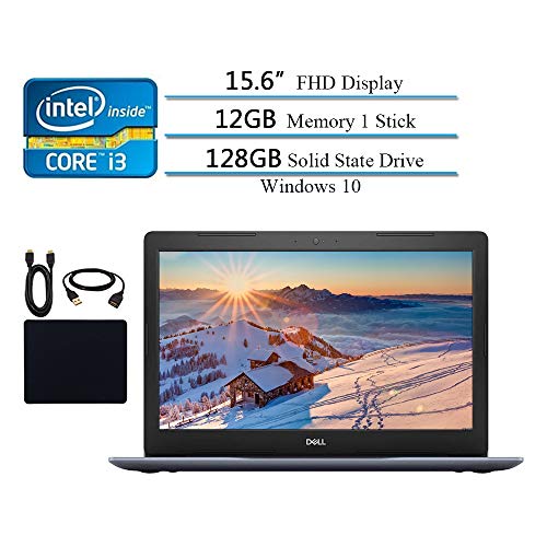 Dell 2019 Premium Inspiron 15 5000 15.6' FHD Touchscreen Laptop Computer, Intel 8th Core i3-8130U, 12GB RAM, 128GB SSD, HDMI, WiFi, Windows 10 Blue W/ Masdrow 29.9 Accessories Bundle