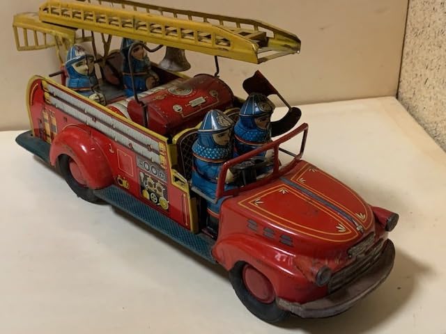 消防車　ブリキ Amazon.co.jp: マルサン ブリキ玩具の消防車 日本製 LARGE