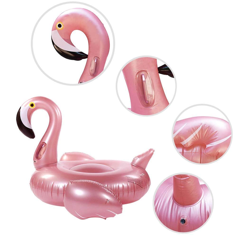 SWM Giant Inflatable Flamingo Pool Float,Inflatable Swimming Pool Raft Ride on Pool Lounger Large Outdoor Swimming Pool Flotage Lounge Toy for Adults & Kids CE certification