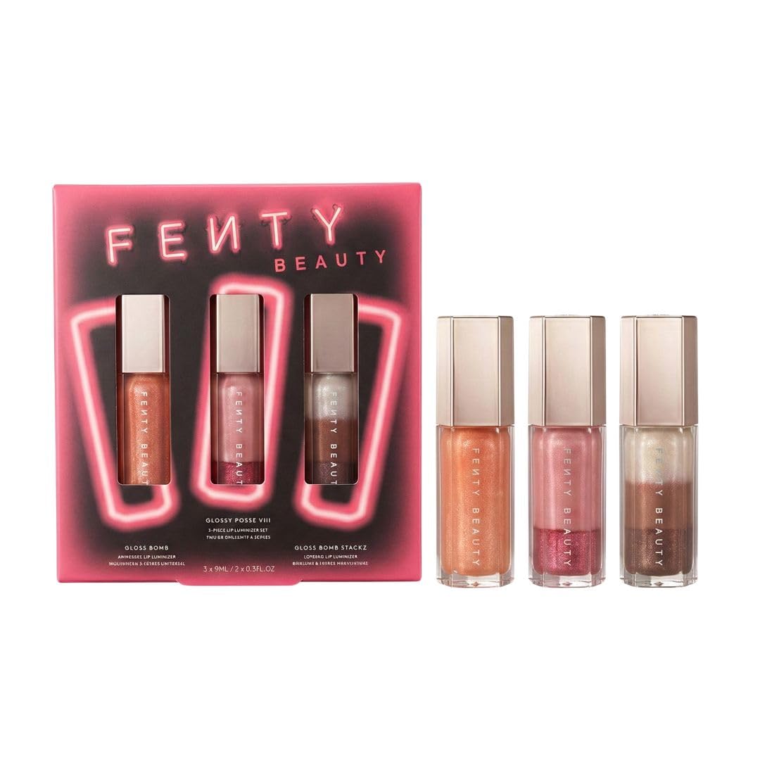Amazon.com : FENTY BEAUTY Glossy Posse VIII 3-Piece Lip Luminizer