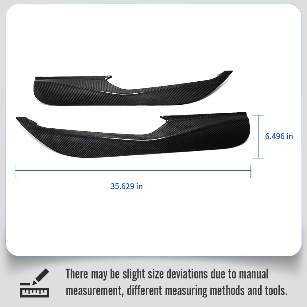 Genuine Carbon Door Anti Kick Protective Cover for Corvette C8 Z06 Z51 2020 2021 2022 2023 2024 2025 2026 Coupe Convertible Stingray,Carbon Door Anti-Collision Panel Trim