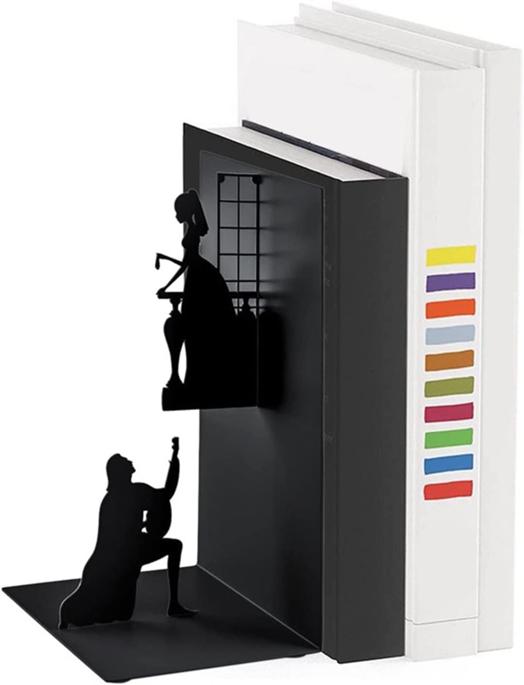 ファイルソーター シンプル モダン 装飾 ブックエンド アイアンアート ブラックメタル ブックエンド アルバム 雑誌 ヘビーブック  ファイルソーター2個 メタルアートブックエンド カンフーマン ブックエンドホルダー デスクトップブックスタンド ホームオフィススクー ... ブックエンド メタル製 シンプルデザイン 机上整理用、オフィス家庭用装飾兼用 デスクトップスタンド