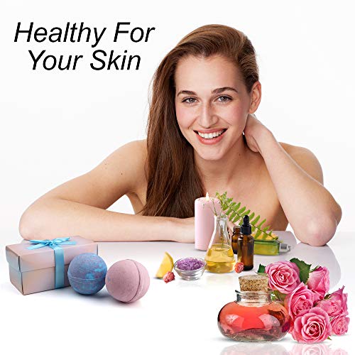 Bath Bombs With Jewelry Inside - Gift Set Of 2 Bubble Bathbombs Made From Organic Essential Oils - Surprise Girls Ring In Each #TOP2