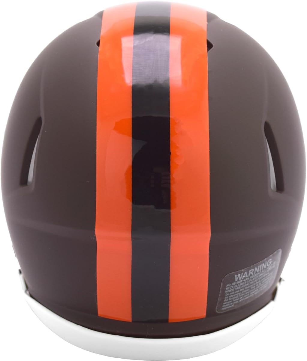 Cleveland Browns Alpha Dog Dark Matte Brown 2025 On-Field Revolution Speed Mini Football Helmet - New in Riddell Box