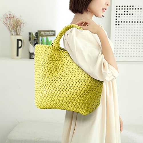 Image of Vegan Leather Purses for Women, Handmade Purses and Handbags Summer Beach Travel Tote Shoulder Bag | WOVEN
