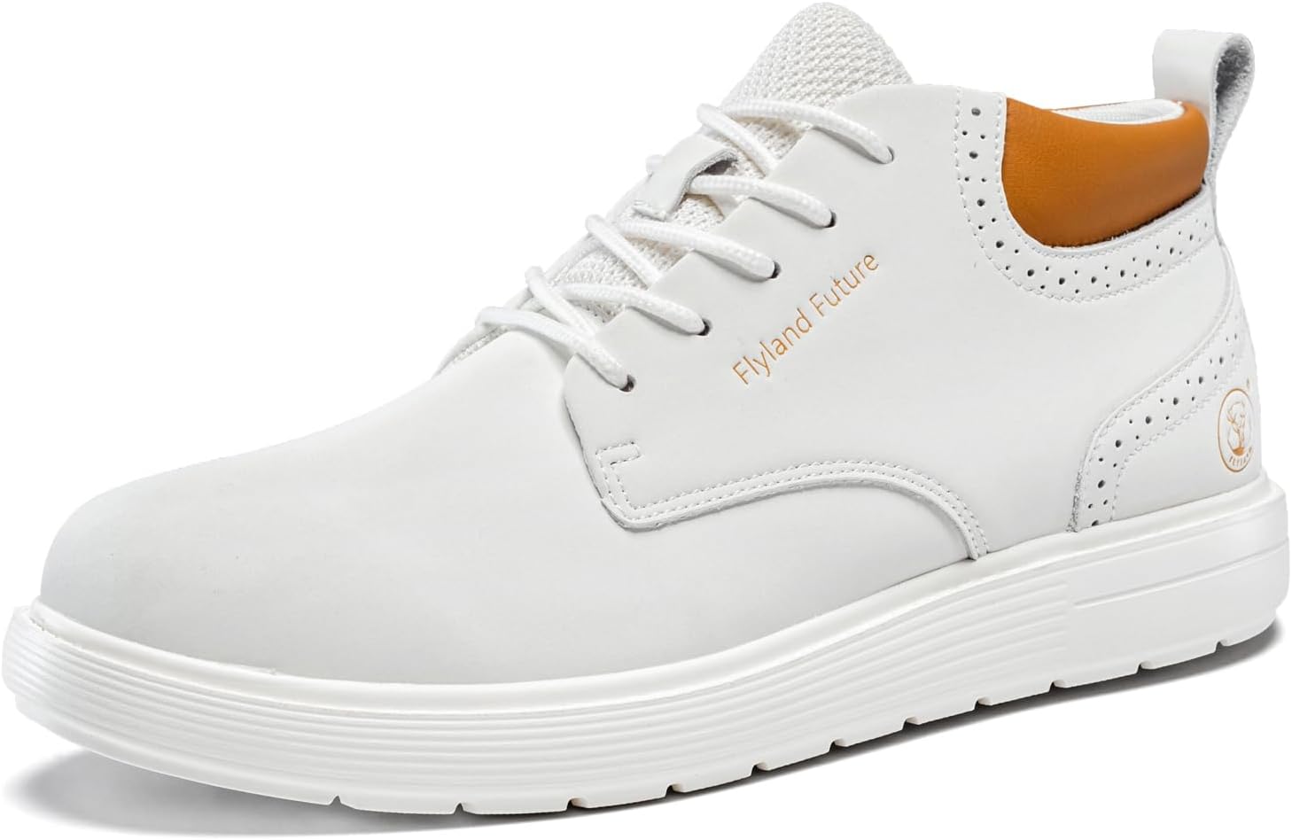 FLYLAND Men's Fashion Sneakers Chukaa Boots Leather Shoes Lace Up Lightweight Dress Boots Walking Driving Shoes - Image 3