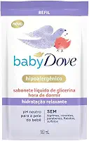 Baby Dove Sabonete Líquido De Glicerina Hidratação Relaxante Hora De Dormir Sachê 180Ml Refil