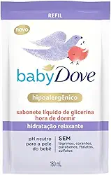 Baby Dove Sabonete Líquido De Glicerina Hidratação Relaxante Hora De Dormir Sachê 180Ml Refil