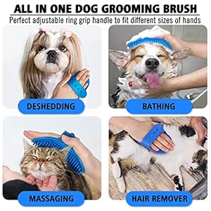 2-Pcs-Dog-Grooming-Brush-Pet-Shampoo-Brush-Dog-Bath-Grooming-Shedding-Brush-Soothing-Massage-Rubber-Comb-with-Adjustable-Strap-for-Short-Long-Haired-Dogs-and-Cats - Cucciolini Doodles   2-Pcs-Dog-Grooming-Brush-Pet-Shampoo-Brush-Dog-Bath-Grooming-Shedding-Brush-Soothing-Massage-Rubber-Comb-with-Adjustable-Strap-for-Short-Long-Haired-Dogs-and-Cats