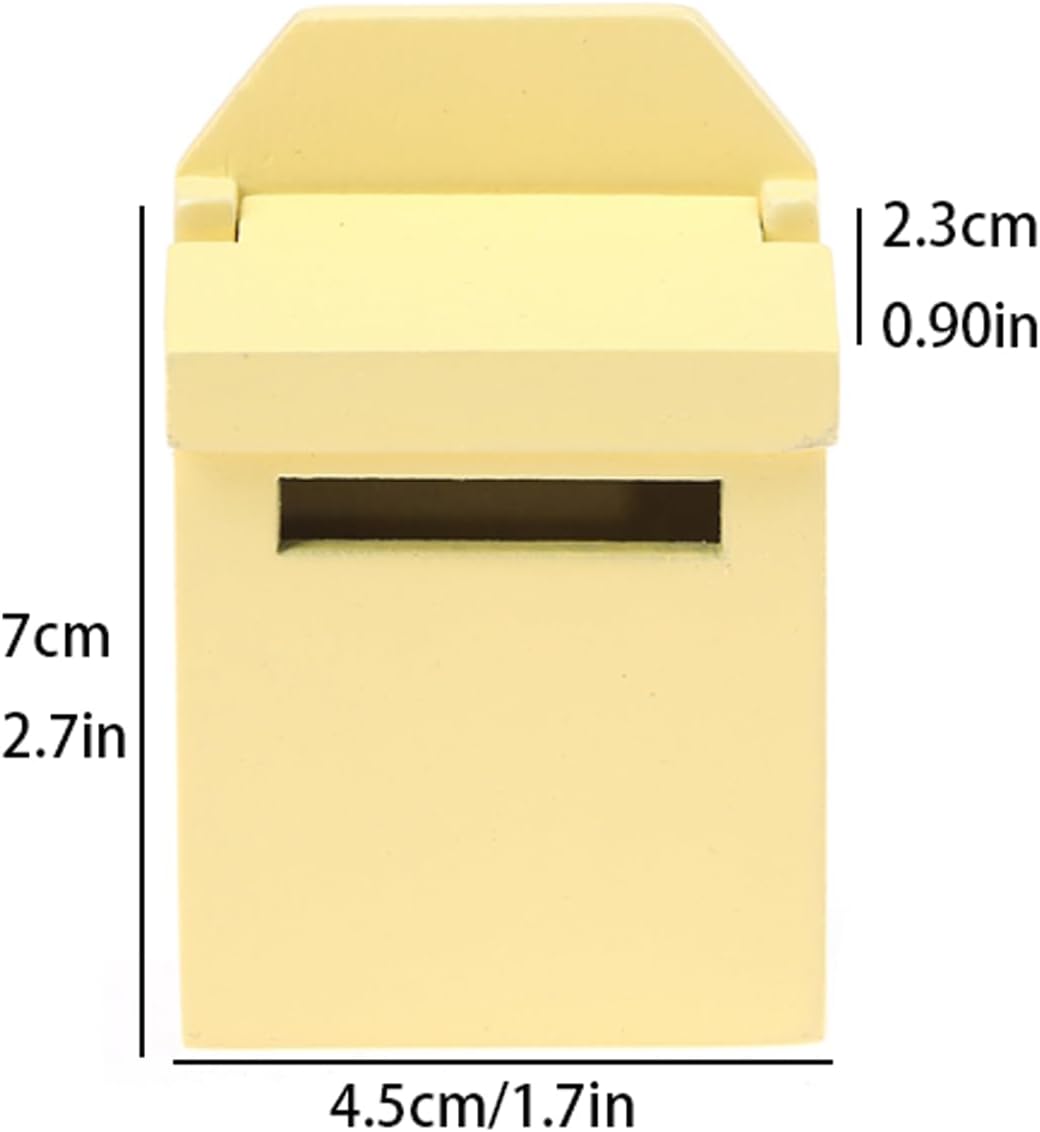 Post Box, Wall Mounted Letterbox, Letter Box letterbox Mini Mailbox Dollhouse Miniature Wood Mailbox Garden Door Accessories Mail Decor Colorful Decorative Mailbox Drop Box mailbox ( Color : Wood )