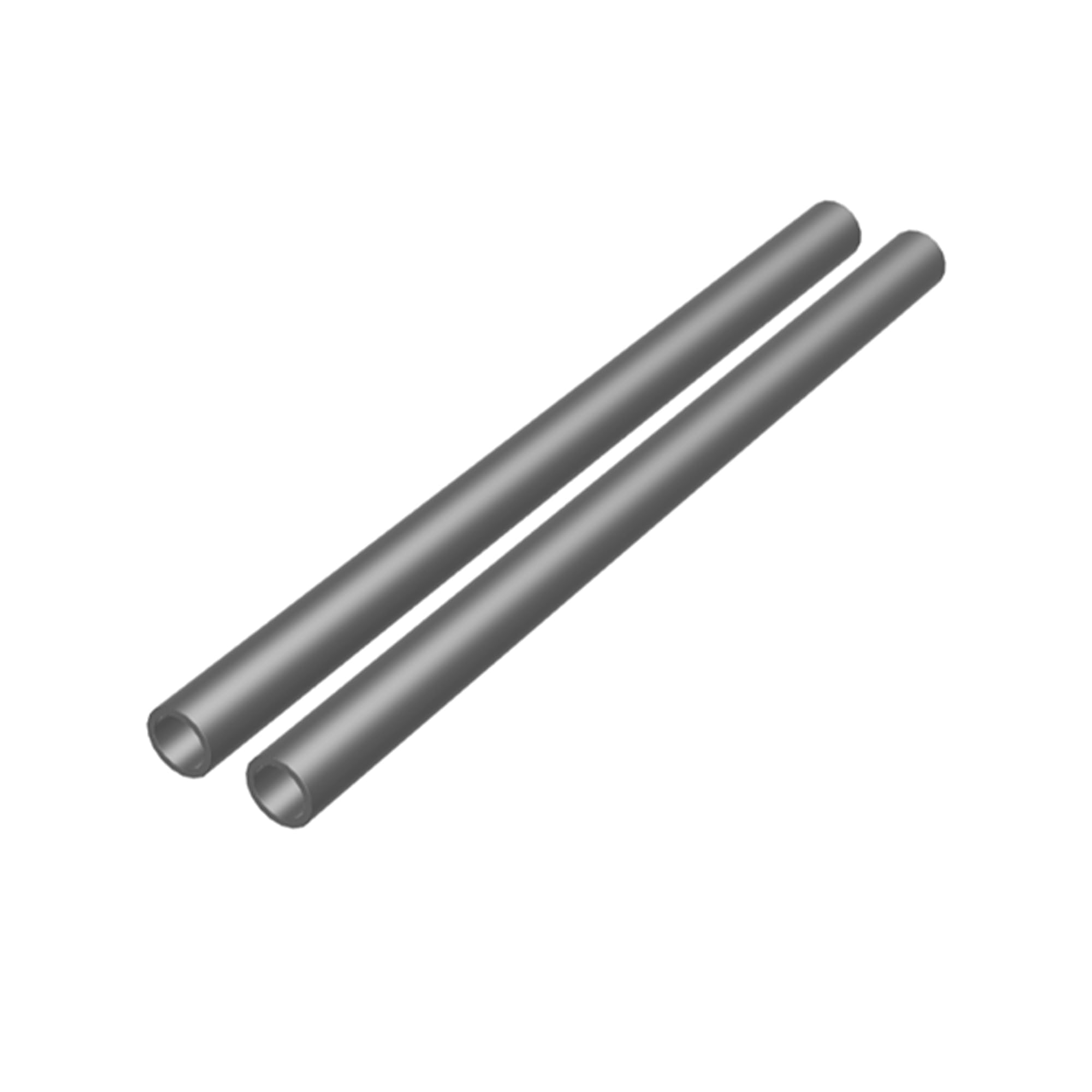 Metal Spacers Online 1/2 inch OD x 3/8 inch ID x 8 inch steel tube spacer, 2 pack