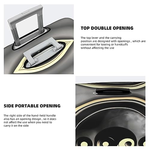 Yin Yang Pattern Travel Luggage Cover Suitcase Protector Fits 18-22 Inch Luggage,Anti Scratch Dirt Covers 5