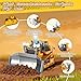Cheffery RC Bulldozer, 11 Kanal Ferngesteuerter Bulldozer Metall, 2.4 GHz Ferngesteuerte Planierraupe mit Licht und Sound, RC Baufahrzeug Spielzeug für Kinder Jungen Mädchen 4–12