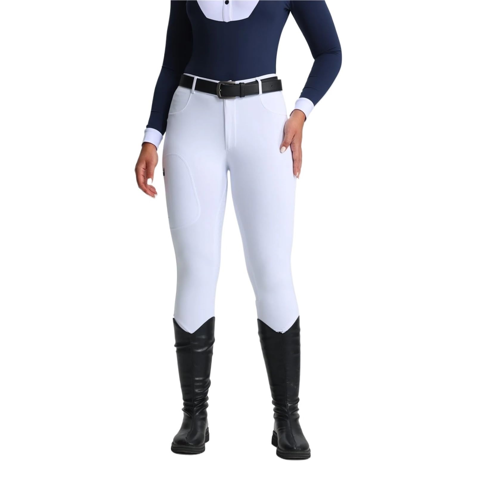 Pantalones de Montar Pantalones ecuestres for Hombre, pantalón de equitación Profesional Secado rápido, con Cremallera Frontal Silicona Completa, Absorbente Humedad, otoño y Verano