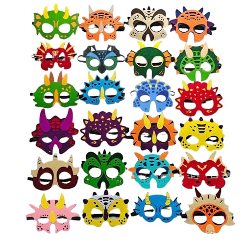 SLJYM Masque de fête avec motif dinosaure et tyrannosaure Rex Stegosaure pour enfants garçons et filles