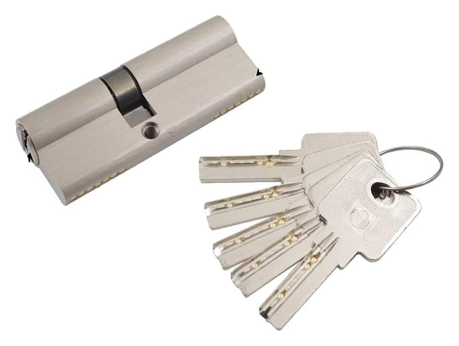 Door Barrel Lock,Euro Cylinder Lock,Lock Cylinder Various Sizes of Door Lock Cylinder Cores Height 32MM Internal and External Double Unlocking Security Door(Length 60mm)