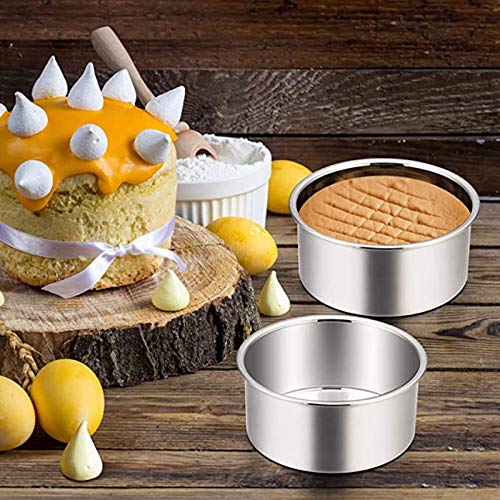 pizarra 4 Inch Small Cake 4, Baking Round Cake Pans Tins Bakeware for Mini Cake Pizza, Quiche, &