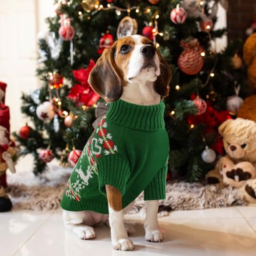 Image of Queenmore Dog Christmas Sweater, Small Dog Sweater for Small Dogs Boy Girl