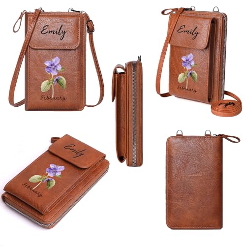 Image of KUKOO Small Crossbody Bags for Women PU Leather Cell Phone Purse Wallet with Credit Card Slots