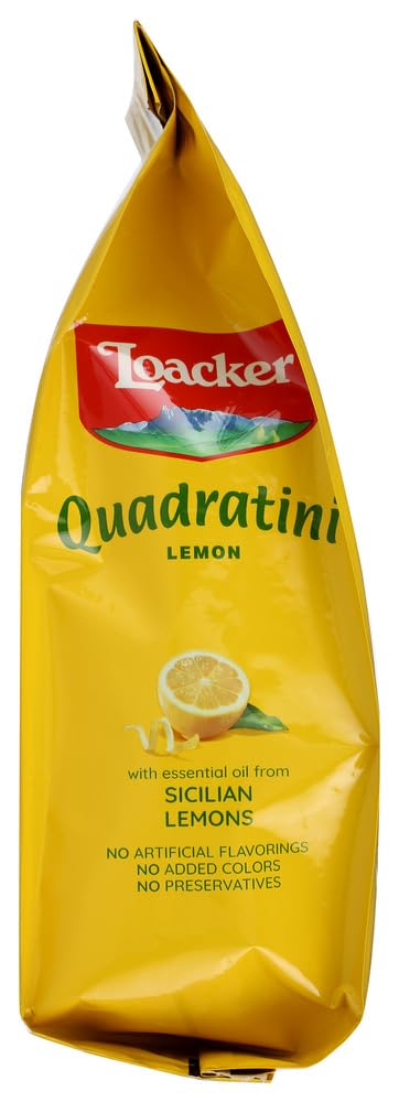 Loacker Wafer Cookie - Quadratini - Lemon Creme - 8.82 oz - case of 8 - - - - - -