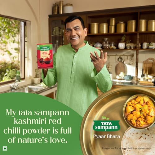 Image of Tata Sampann Kashmiri Red Chilli Powder with Natural Oils, 100g, Kashmiri Lal Mirch Powder, With Exclusive Recipe