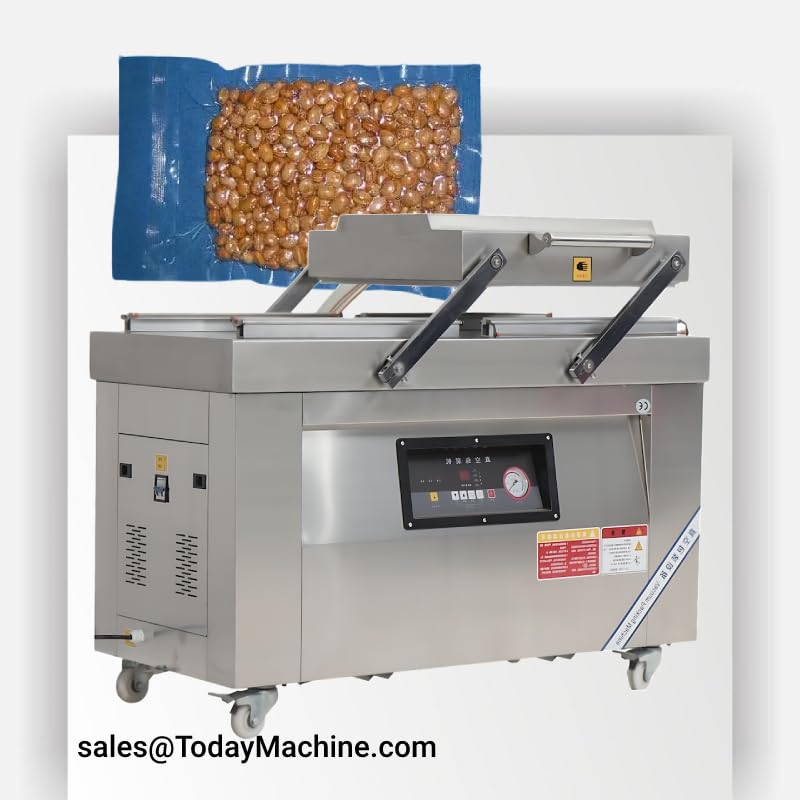 Máquina de sellado al vacío, sellador de doble cámara para conservación de alimentos, cocción al vacío, almacenamiento de paquetes al vacío para carnes, verduras y más
