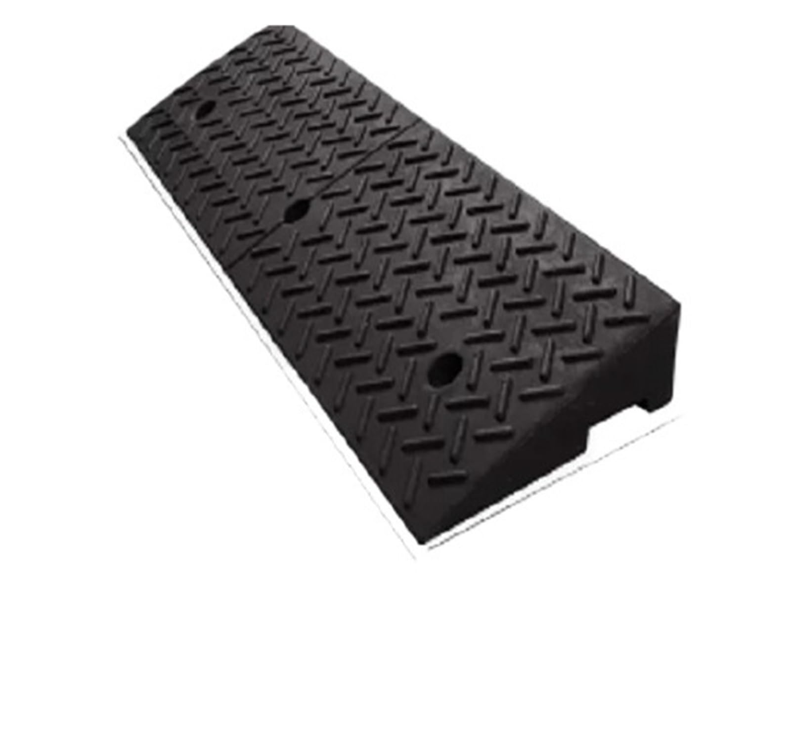 Ground Speed Bumps Rubber and Plastic Step Pad Ramp Curb Household Car Road Threshold Climbing Triangle Speed Bump Uphill Slope, Along The(100x30x14CM)