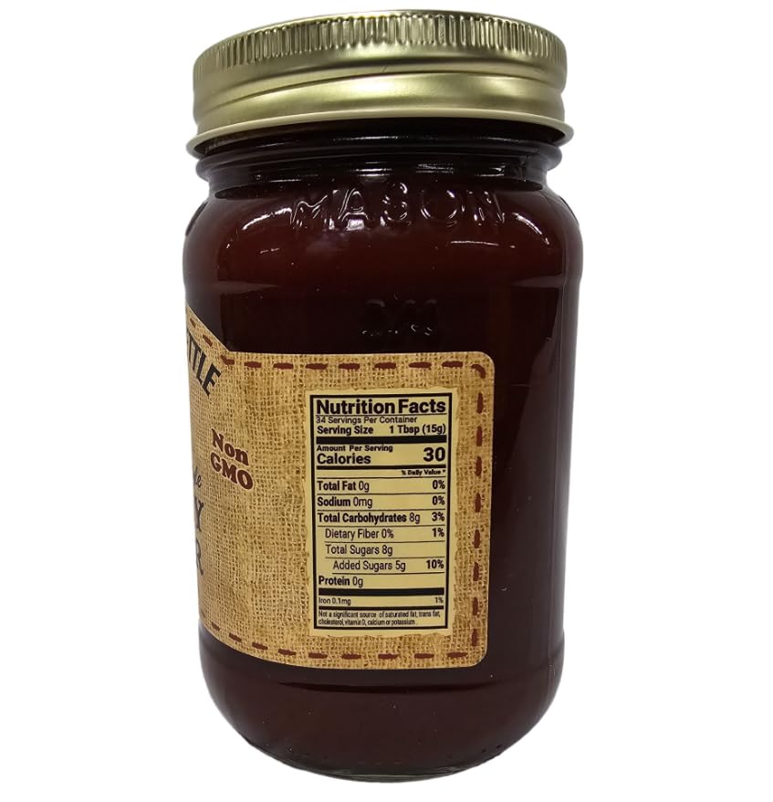 Amish Homemade Style Cherry Butter Jars With Fabric Toppers 2/19 Oz. Jars