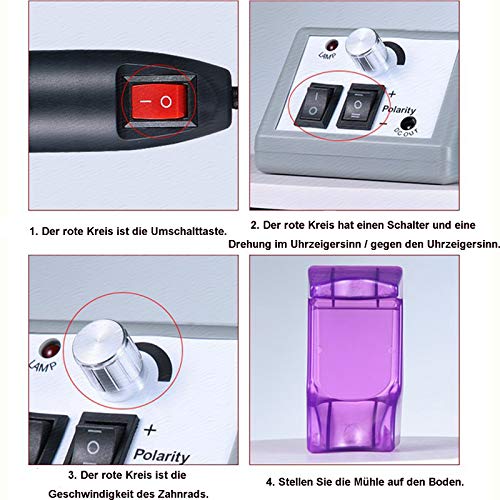 Elektrisch Nagelfeilen Nagelfräser Fräser Maniküre Pediküre Nagelfeile Fußpflegegerät Set mit geringem Rauschen und… – Bild 7