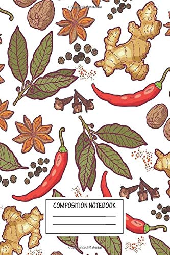 Notebook: Spices Pattern Wide Ruled , Journal for Writing, Size 6