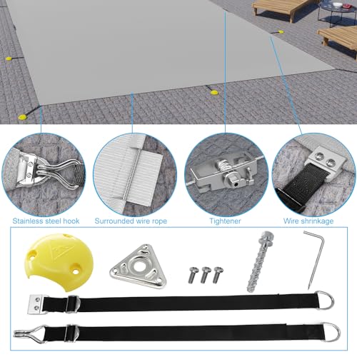 Cubierta para piscina 20'x45' para piscinas empotradas miniatura 2