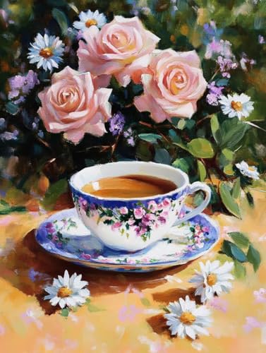 Peinture Diamant Adulte Anti-Stress Grande Toile Fleur contre la Fatigue Mentale