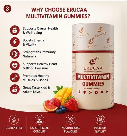 Image of Multivitamin Gummies | Mango Flavour | 30 Gummies | Gluten Free | Daily Multivitamin Gummies for Adults