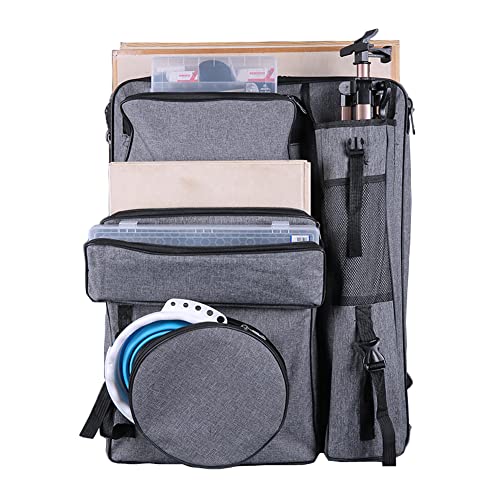 Image of Art Portfolio Carry Bag 4K Canvas Artist Backpack Adjustable Shoulder Bag Tote Artist Portfolios Case Water-Resistant Drawing Board Bag for Art Supplies Storage Transport Traveling, 26 x 19 Inch