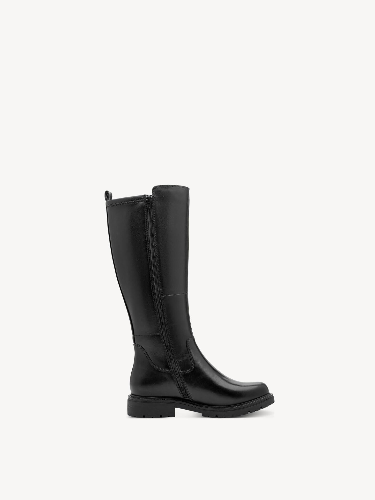 Jana bottines cuir femme à lacets avec fermeture éclair