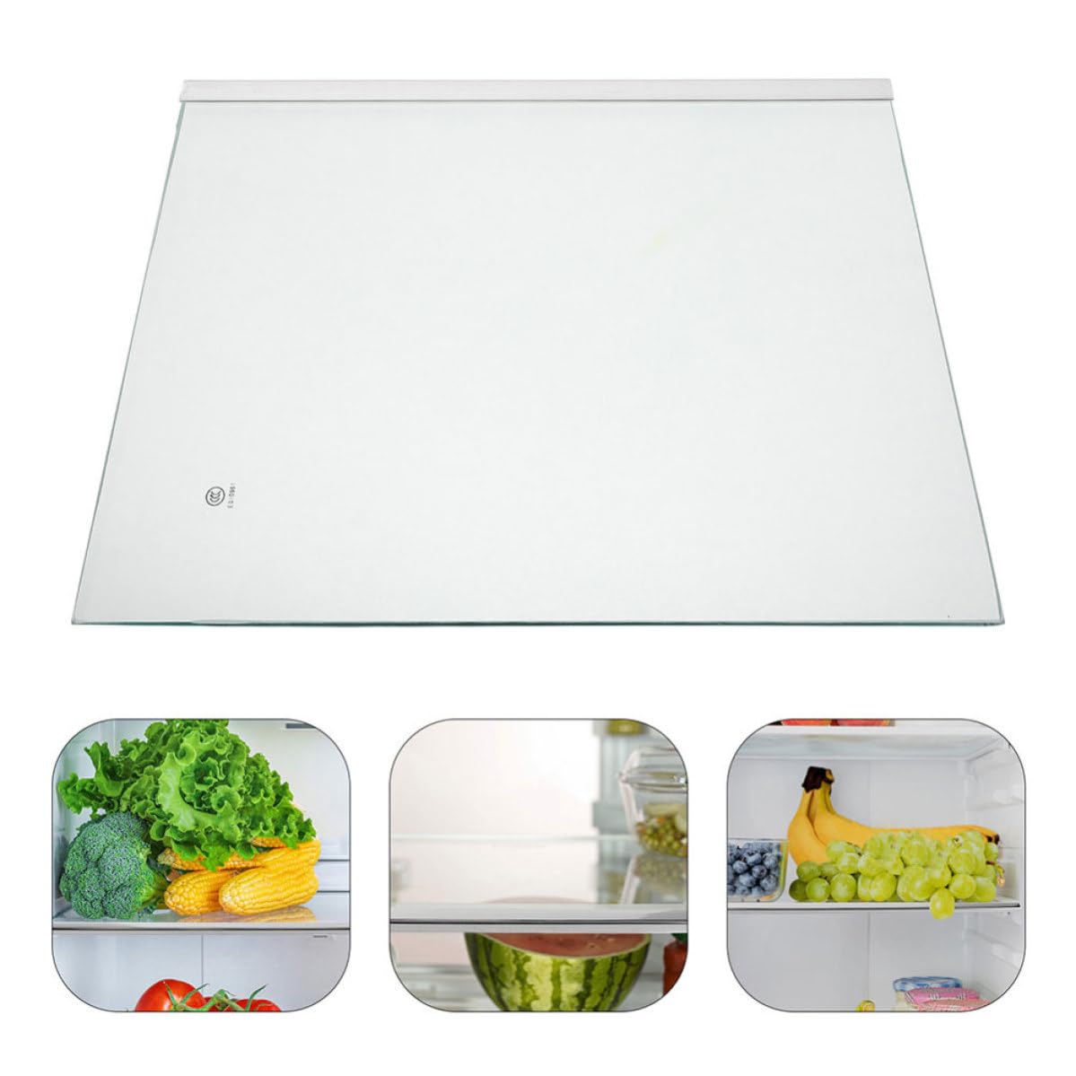 CALLARON Ripiano Divisorio in Vetro per Frigorifero 33x30cm, Facile da Installare, Compatibile la Maggior Parte dei Modelli di Congelatori