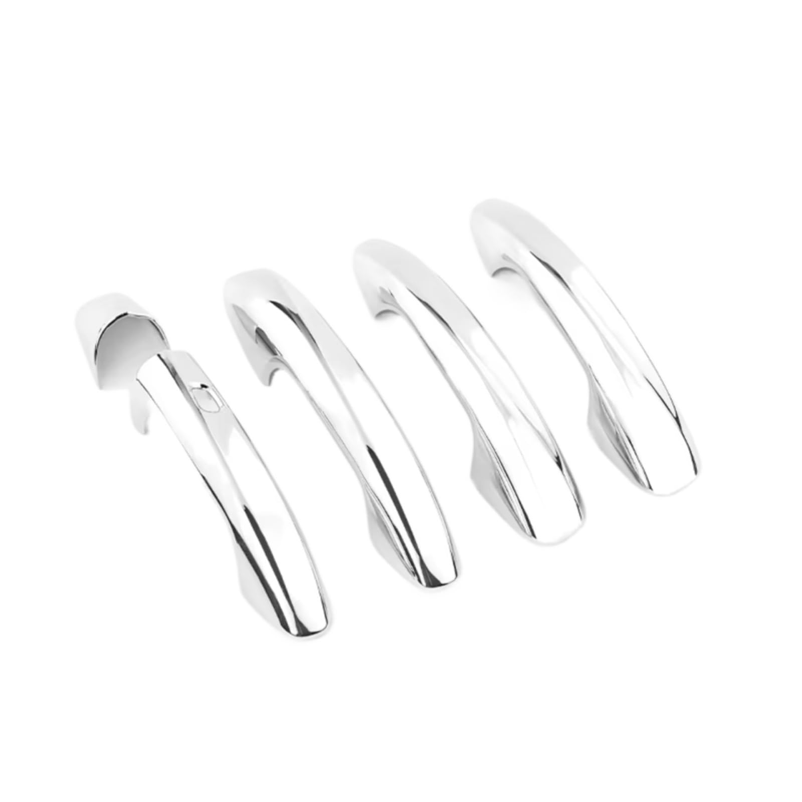 Qdzvalumv Silver One Keyhole Car Door Handles Cover Shell Compatible With Benz For W177 2019-2024 For W247 2020-2024 Car Door Handle Cover Trim Set Accessories(Silver One Keyhole)
