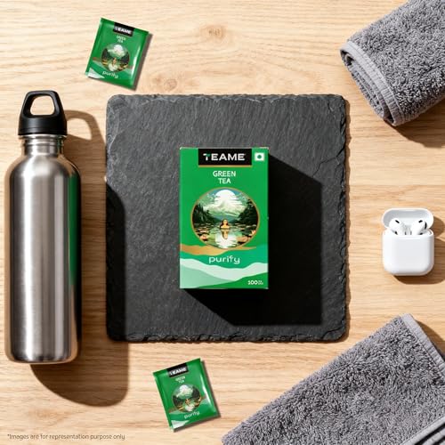 Image of TE-A-ME Green Tea - 100 Bags - Env (Pack of 2) | Green Tea 200 Teabags