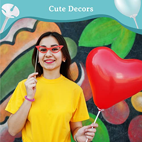 Image of PP OPOUNT 120 Pieces Balloon Sticks, 12.6 inches Balloon Sticks with Base, Plastic BalloonSticks with Cups for Birthday, Party, Anniversary, Wedding Decoration (Upgraded Version) (Pack of 2)