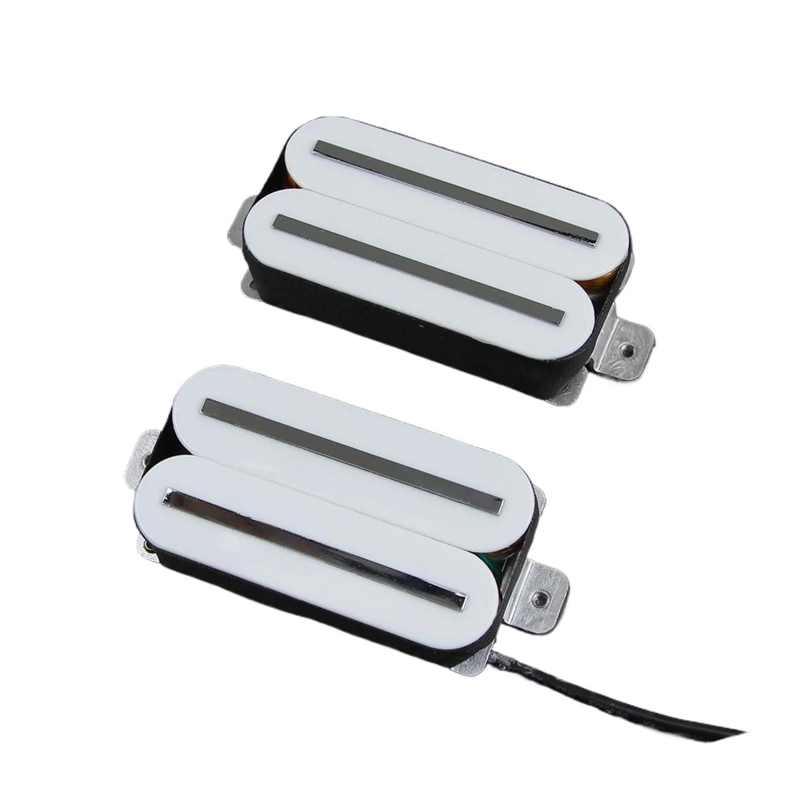 Pickup Gitary Elektrycznej Zestaw przetworników Humbucker z podwójną szyną i mostkiem do gitary elektrycznej(White NB Set)
