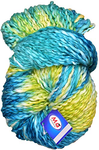 Image of Knitting Yarn Thick Chunky Wool, Sumo New Green 200 GMS Best Used with Knitting Needles-PE Art-ABBG