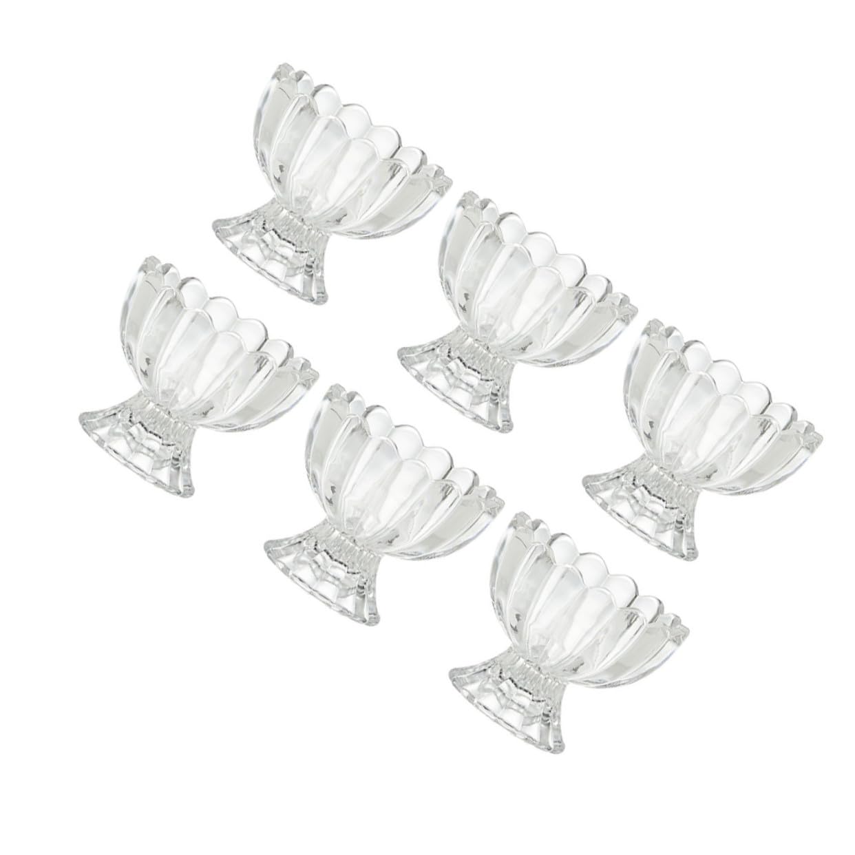 ERINGOGO 6 Vasos de Vidrio para Postre de 100 Ml Superficie Lisa y Reutilizables, Ideales como Contenedores para Helado y Pudín en Cocina